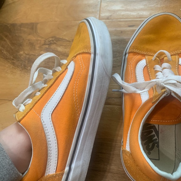 Unisex Orange Old Skool Vans - Picture 4 of 7